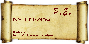 Pál Eliána névjegykártya